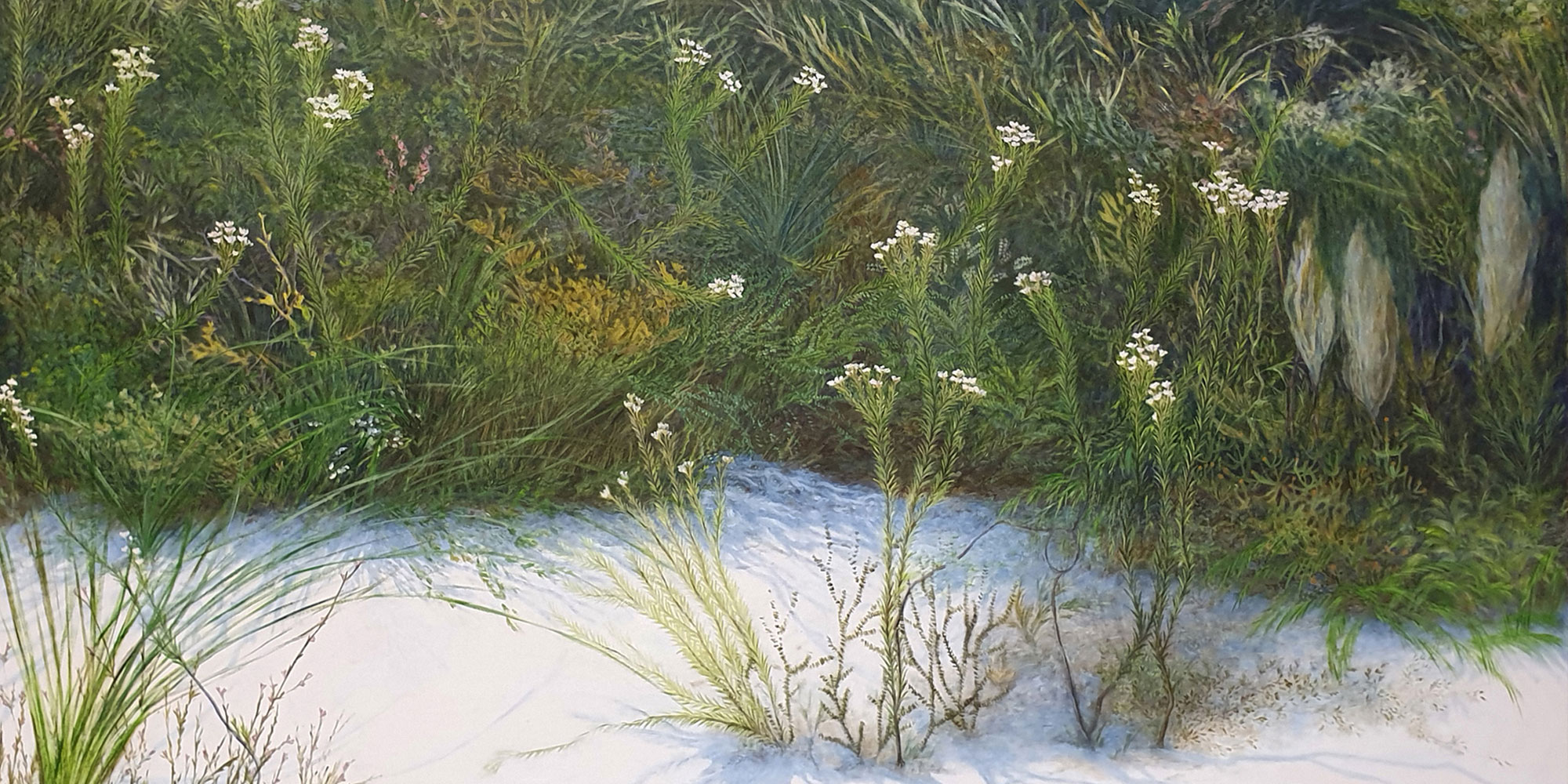 June Tupicoff's painting, titled "Before the fires 2019"