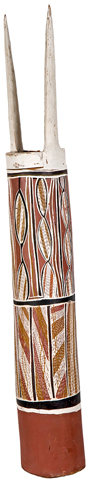 Unknown Artist 'Ceremonial Pole, Central Arnhem Land' c.1970s | ochres on wood