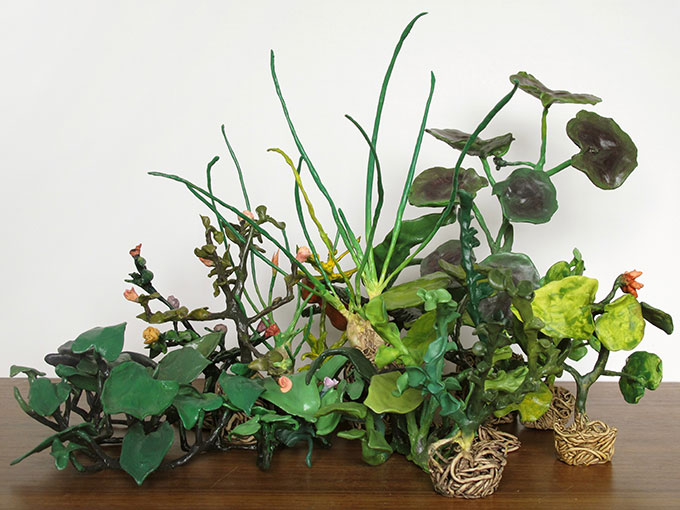 Tyza STEWART 'Dense plant scenes plant sculptures' 2014-15 | polymer clay and acrylic paint | Courtesy of the artist and Heiser Gallery, Brisbane | The production of this work was assisted with funds from Boxcopy