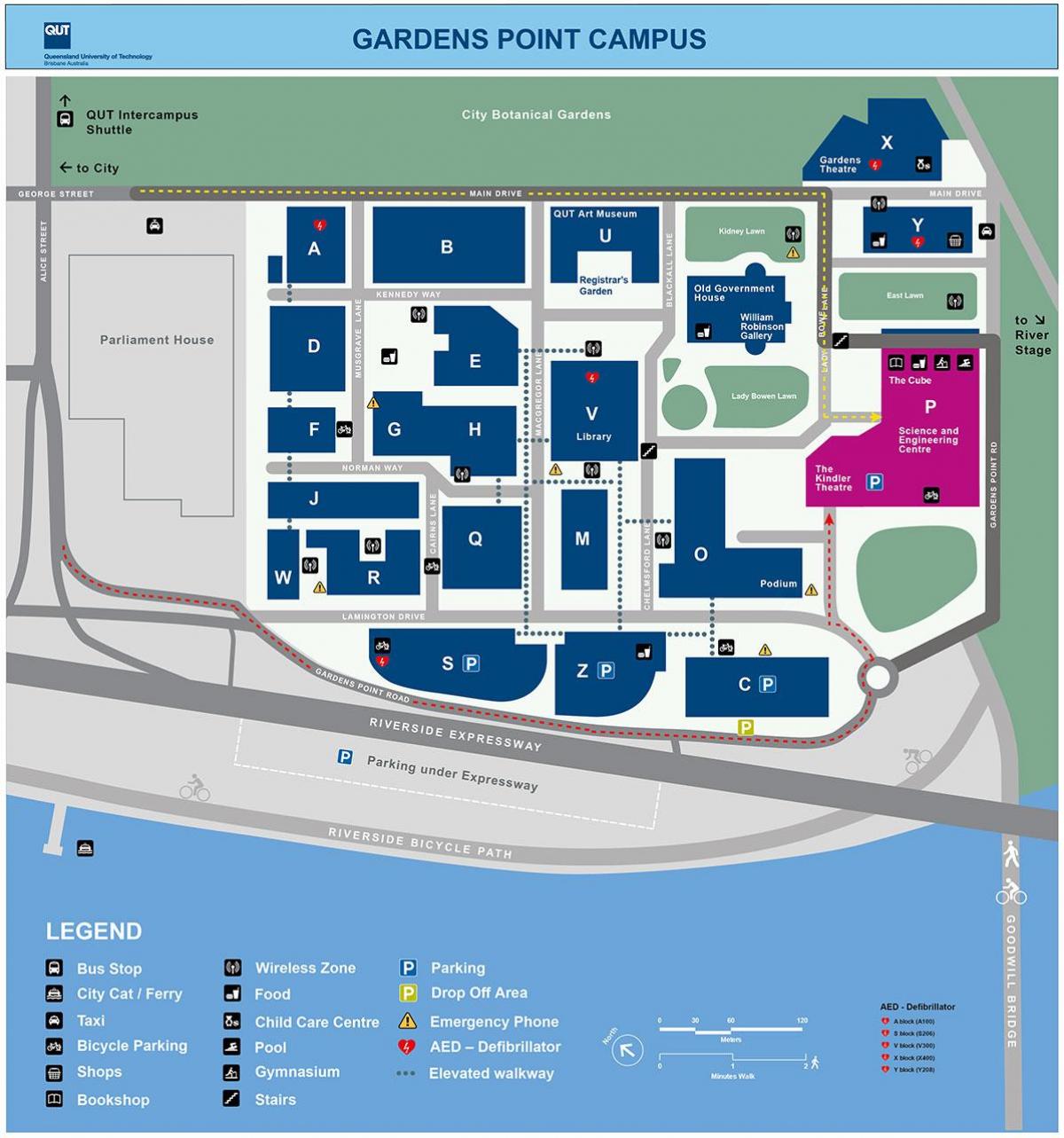 QUT Gardens Point map