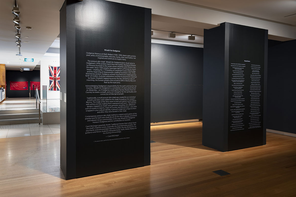 Installation view of 'Rite of Passage', pictured work by Carol McGregor, QUT Art Museum, 2019. Photo by Carl Warner.