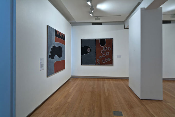 Installation view of 'Traversing borders: Art from the Kimberley' | Photo: Richard Stringer