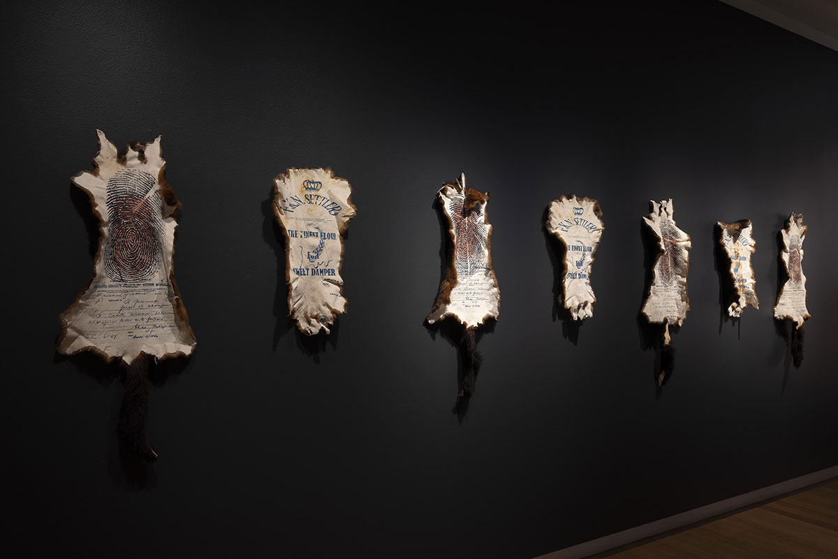 Installation view of 'Rite of Passage', pictured work by Glennys Briggs, QUT Art Museum, 2019. Photo by Carl Warner.