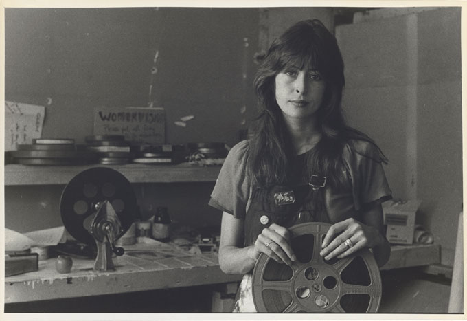 Carol JERREMS 'Jane Oehr, Womenvision', Filmaker's Co-Op, 1973 | gelatin silver photograph | National Gallery of Australia, Canberra | Gift of Mrs Joy Jerrems 1981 | copyright Ken Jerrems and the Estate of Lance Jerrems