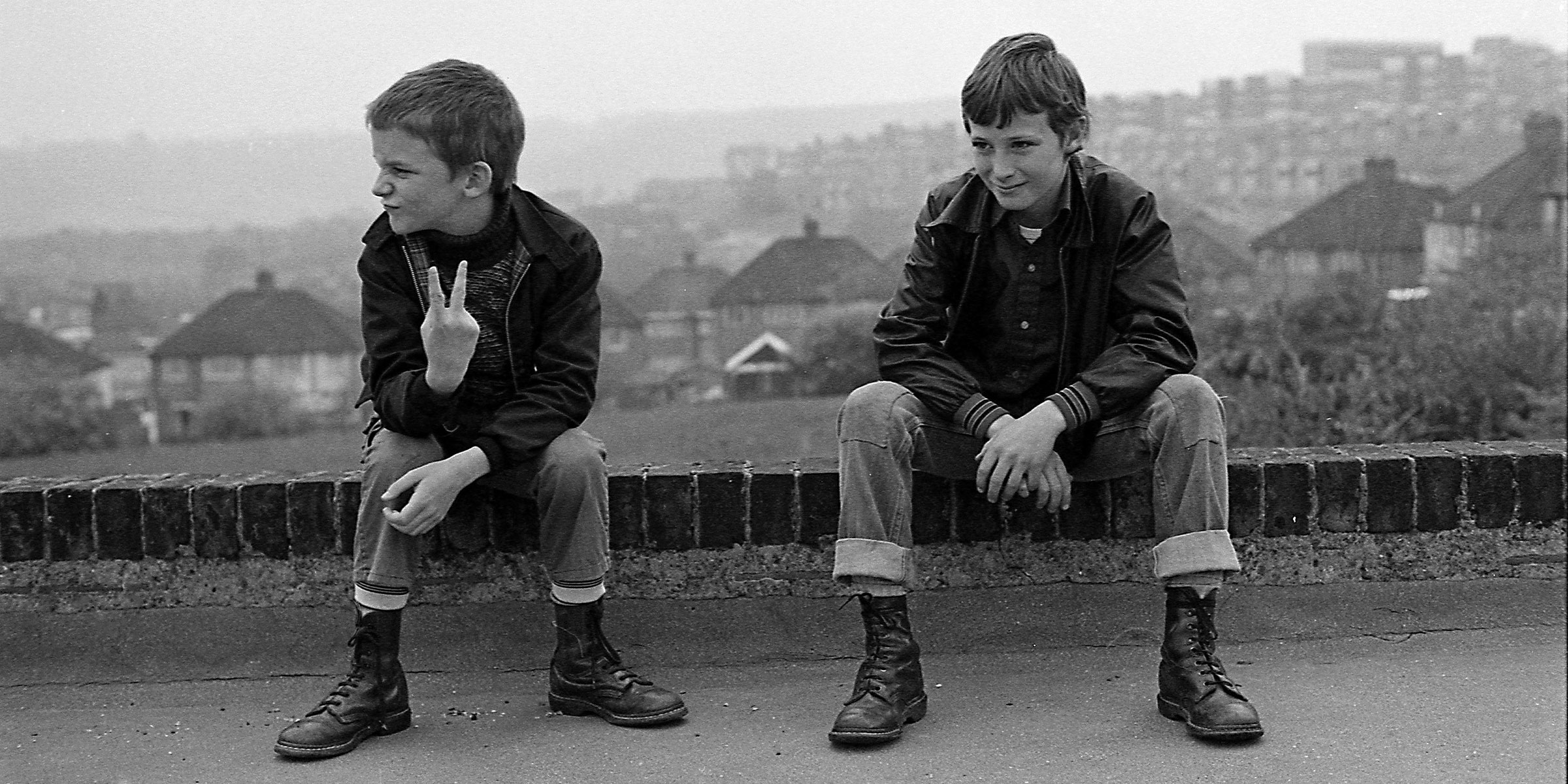 Gavin WATSON \'Neville and Gary up the local park\' 1980, Black and white photograph on gloss paper, Courtesy of the artist