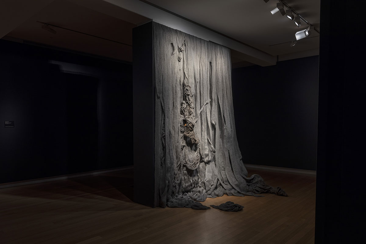 Installation view of 'Rite of Passage', pictured work by Mandy Quadrio, QUT Art Museum, 2019. Photo by Carl Warner.