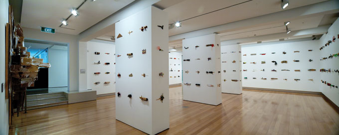 Alfredo and Isabel AQUILIZAN 'Fragments from 'In-Flight: Project: Another Country' 2009 | mixed media | Project included in the 6th Asia Pacific Triennial of Contemporary Art (APT6), Queensland Art Gallery/Gallery of Modern Art, 2009 | Courtesy of the artists | Photo: Richard Stringer