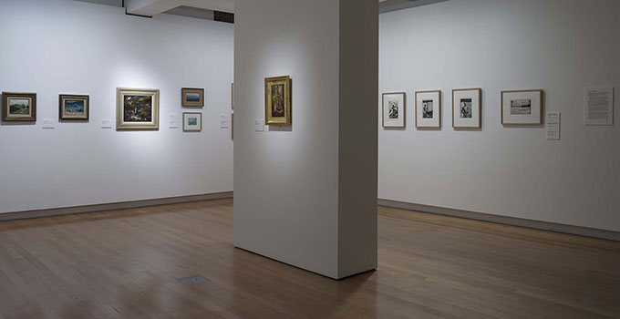 Installation view of 'Painter in Paradise: William Dobell in New Guinea' | Photo: Carl Warner
