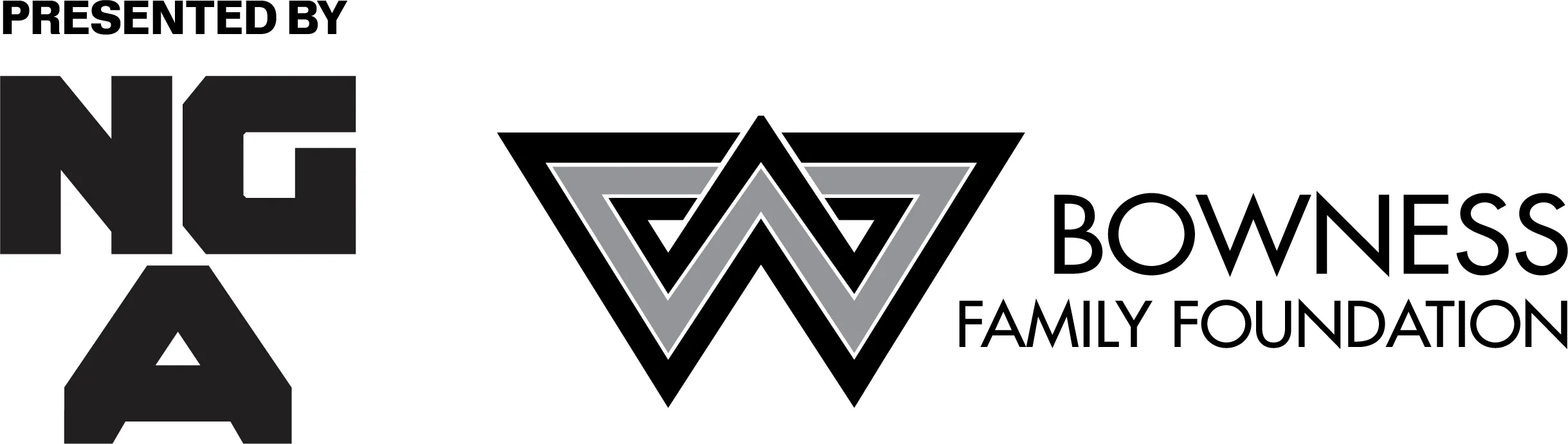 Logos of NGA and Bowness Family Foundation