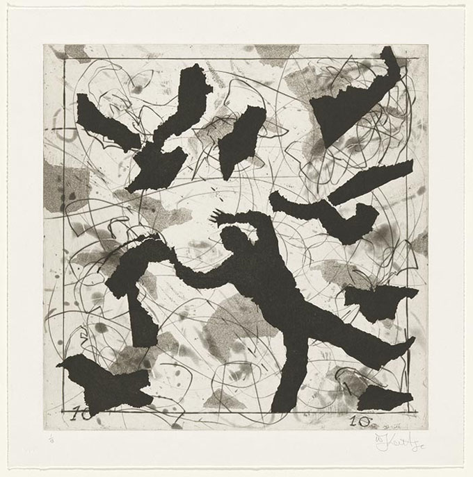 William KENTRIDGE 'Bird catching set' 2006 | intaglio | National Gallery of Australia, Canberra | The Poynton Bequest, 2013