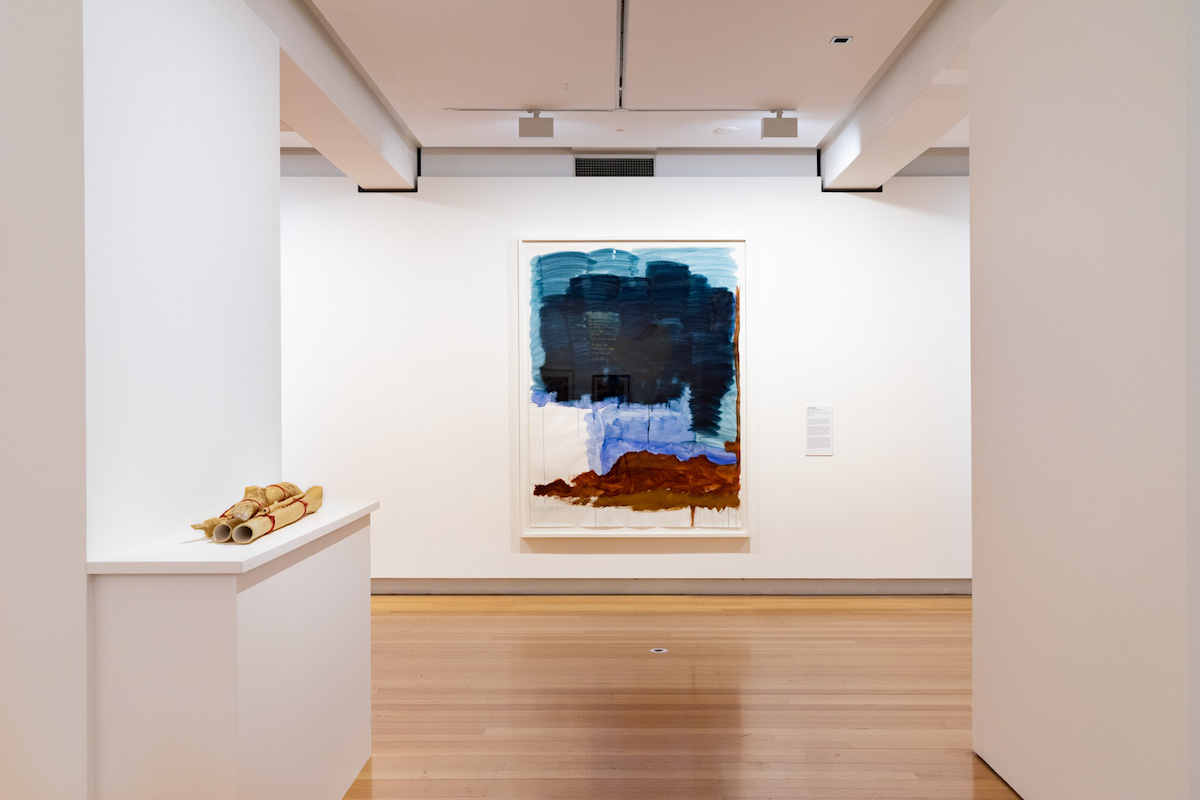 Installation view of 'On Earth' (27 March - 6 June 2021), QUT Art Museum. Photo by Louis Lim