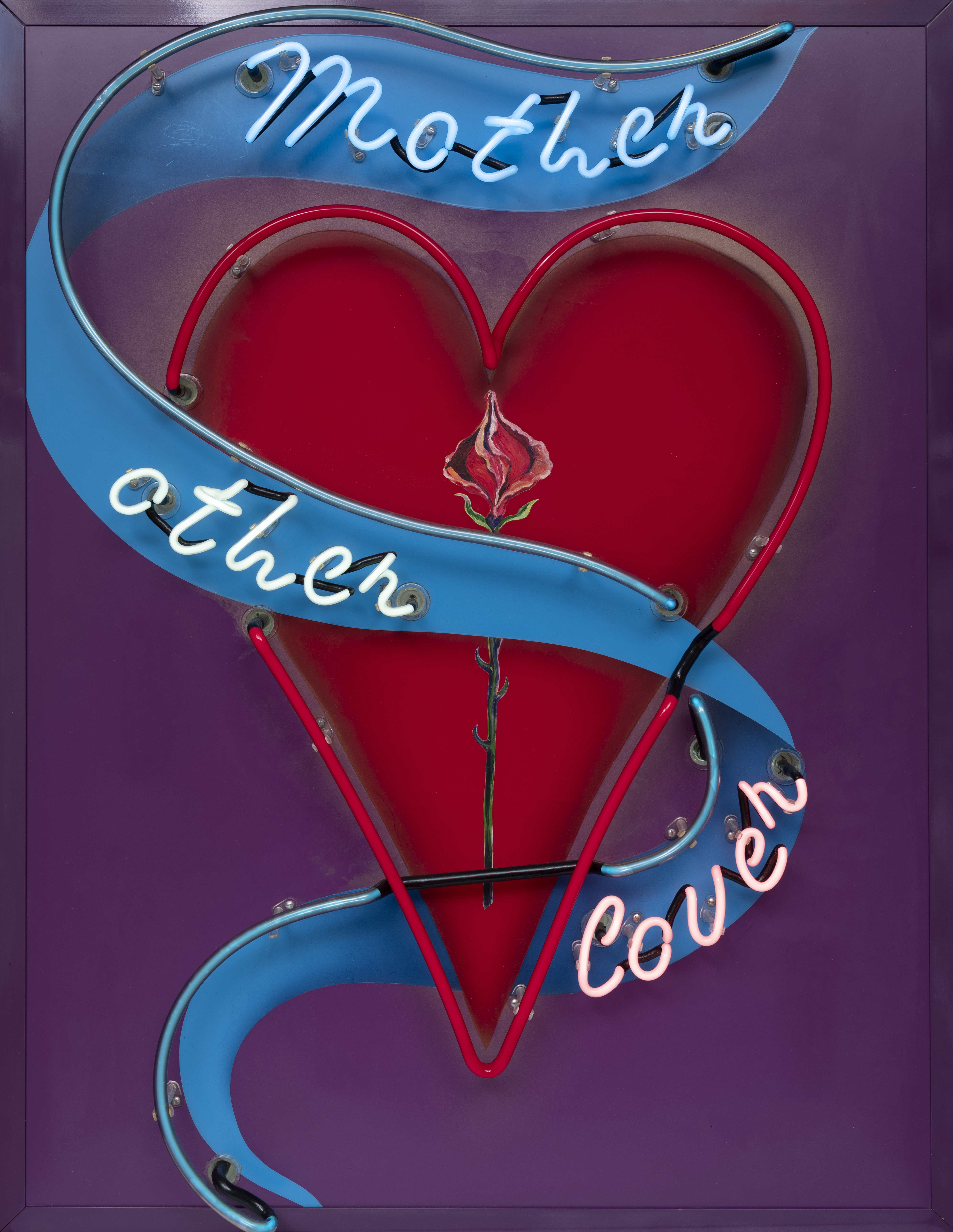 Mona RYDER Mother Other Lover 1995, painted metal and acrylic sheet, neon. Griffith University Art Collection. Donated through the Australian Government’s Cultural Gifts Program by the artist, 1999.