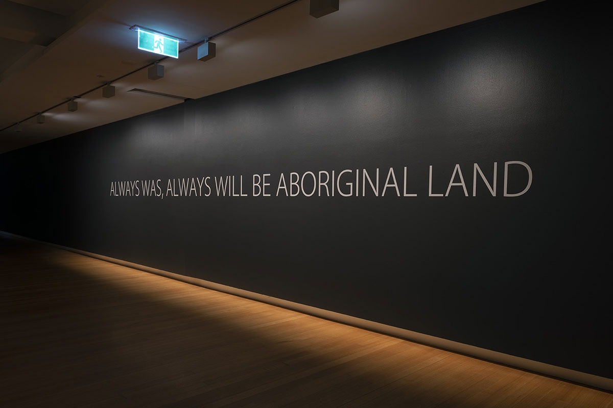 Installation view of 'Rite of Passage', QUT Art Museum, 2019. Photo by Carl Warner.