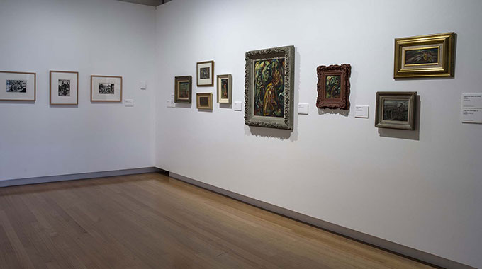 Installation view of 'Painter in Paradise: William Dobell in New Guinea' | Photo: Carl Warner