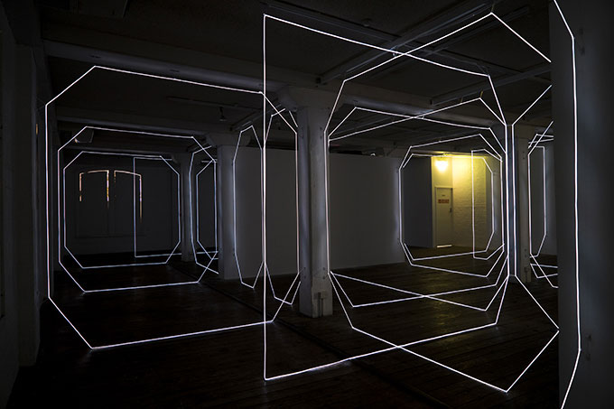 Megan STREADER 'W-inter' 2016 | electroluminescent wire | Courtesy the artist