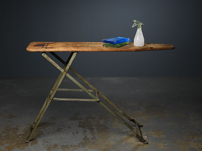 Wendy Fairclough 'Tribute' 2014 | cast lead crystal, wooden ironing board | Photo: Grant Hancock