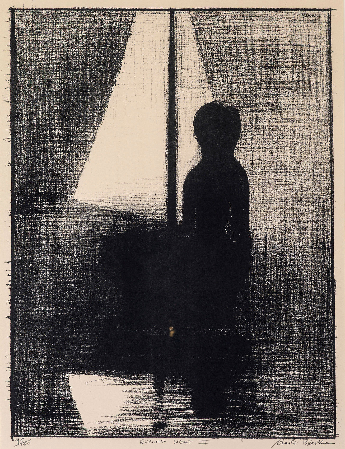 Charles BLACKMAN 'Evening light II' 1967, lithograph. QUT Art Collection. Purchased by student donations, 1967. Photo by Carl Warner.