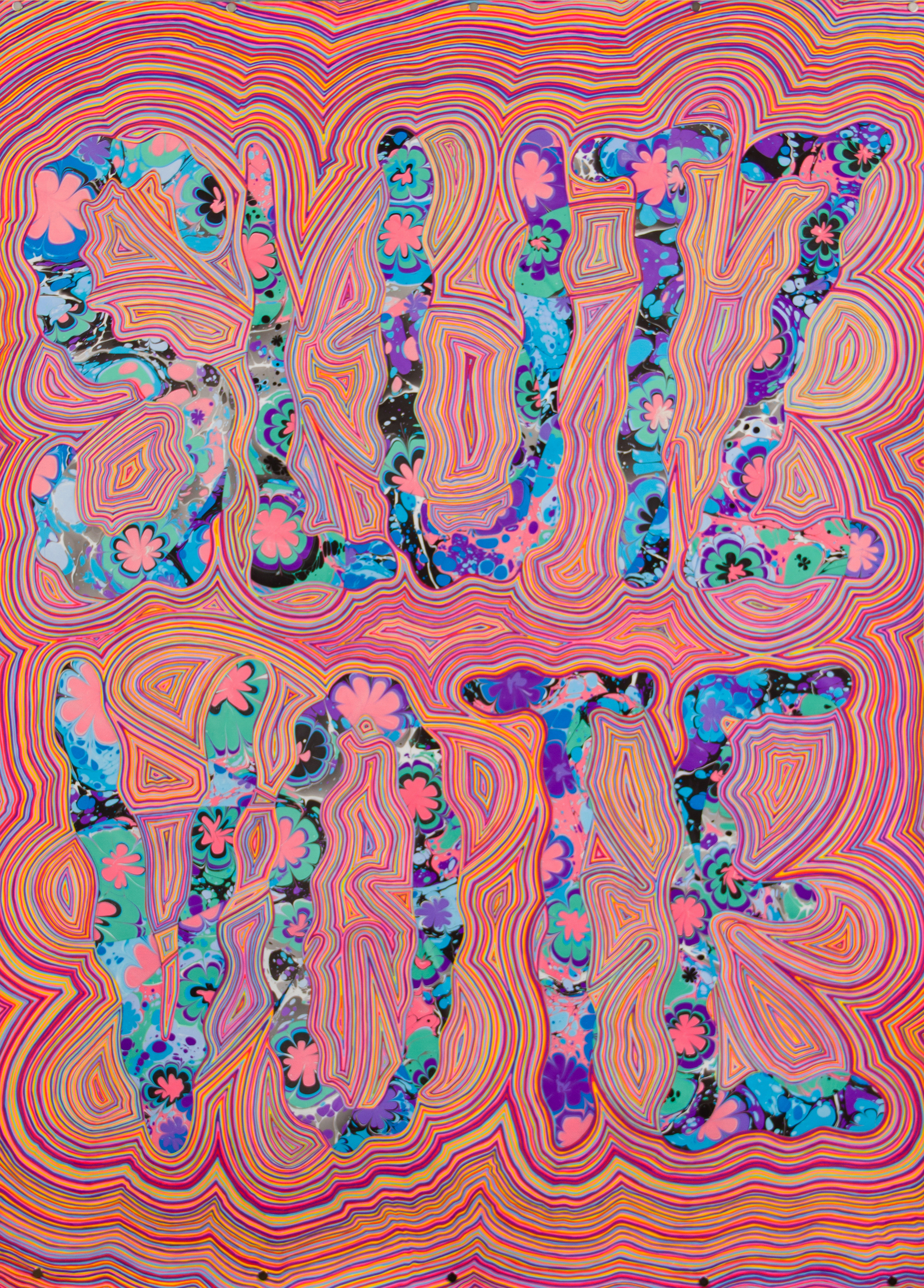 Alice LANG, 'Slutz Vote' 2020, marbled paper and acrylic on paper. Courtesy of the artist. 