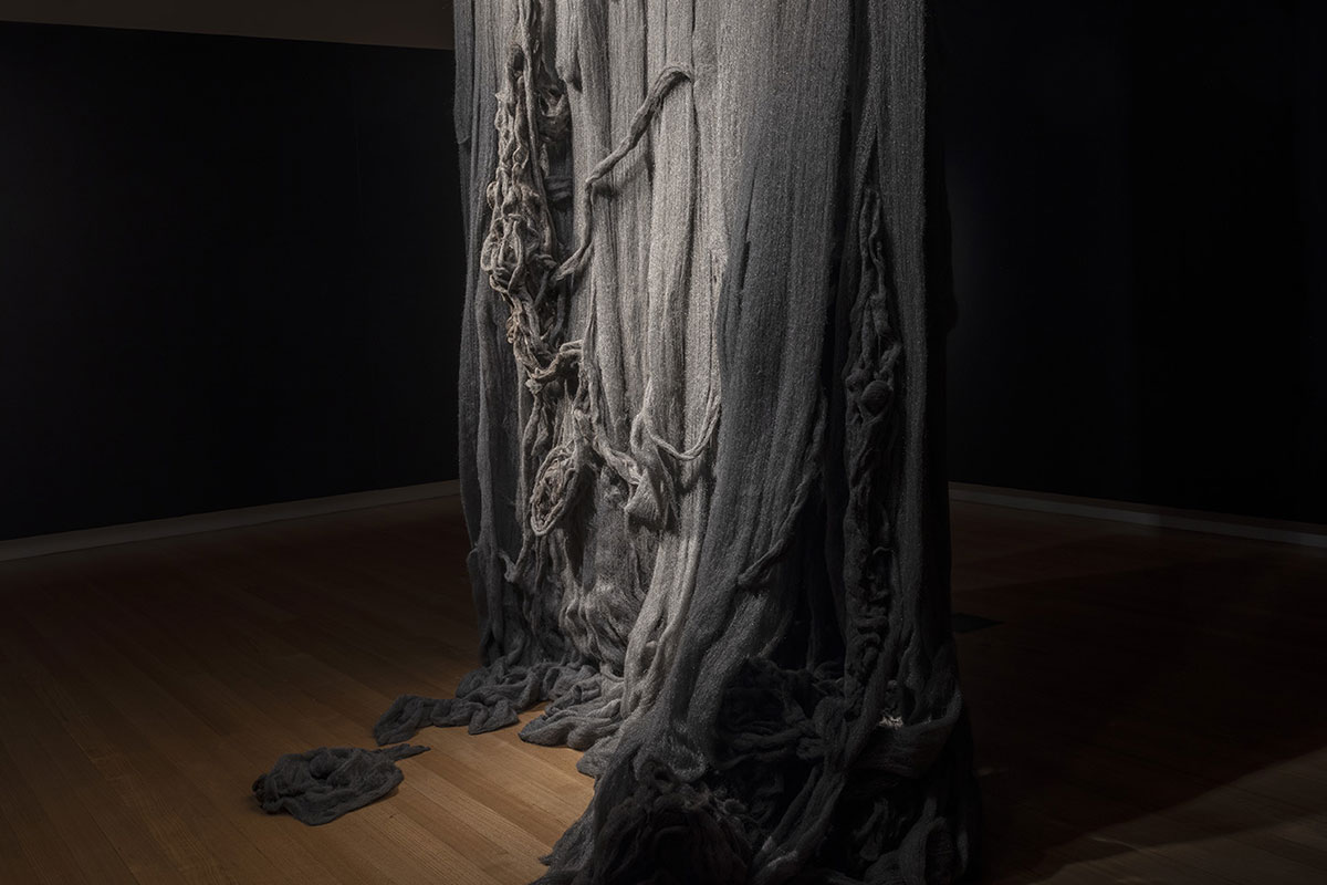 Click to open image  - Installation view of \'Rite of Passage\', pictured work by Mandy Quadrio, QUT Art Museum, 2019. Photo by Carl Warner.