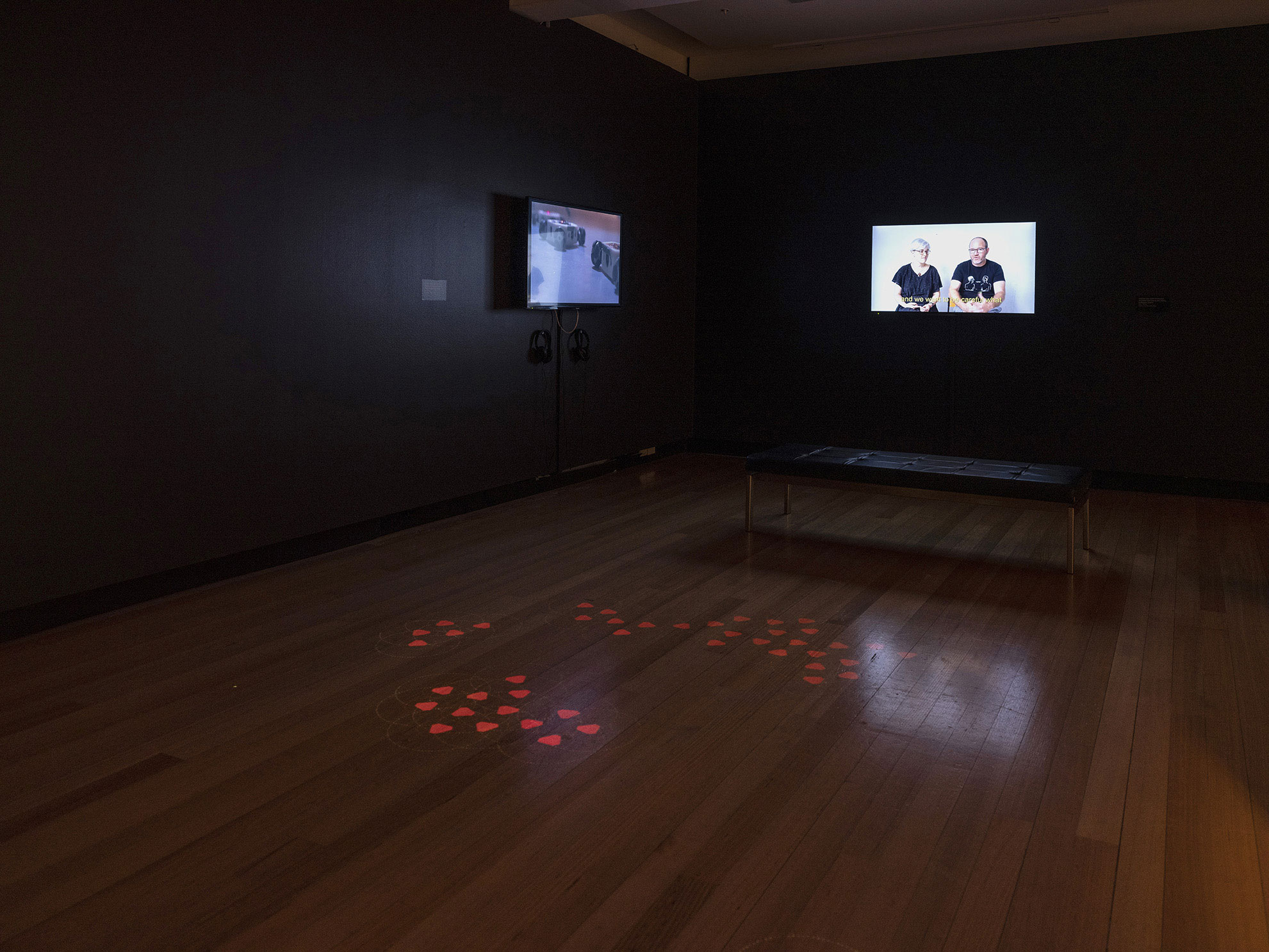 Installation view of 'Empathy swarm' (17 August - 27 October), QUT Art Museum, 2019. Image copyright Carl Warner.