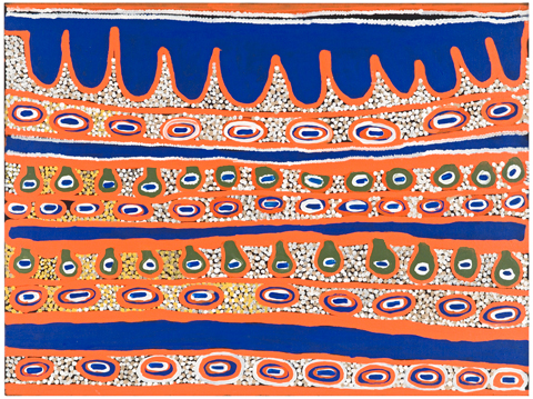 Narputa Nangala 'Kaarkurutintya' c.2004 | acrylic on canvas | Courtesy Ikuntji Art Centre