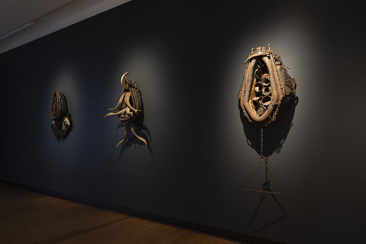 Installation view of 'Rite of Passage', pictured work by Karla Dickens, QUT Art Museum, 2019. Photo by Carl Warner.