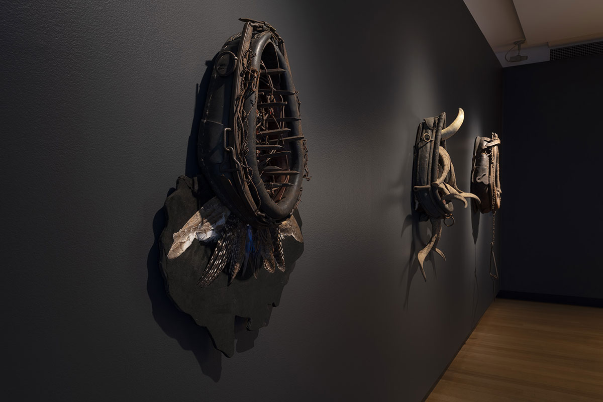 Installation view of 'Rite of Passage', pictured work by Karla Dickens, QUT Art Museum, 2019. Photo by Carl Warner.