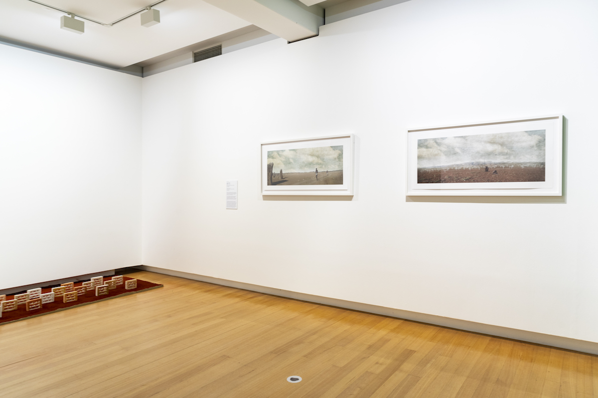 Installation view of 'On Earth' (27 March - 6 June 2021), QUT Art Museum. Photo by Louis Lim