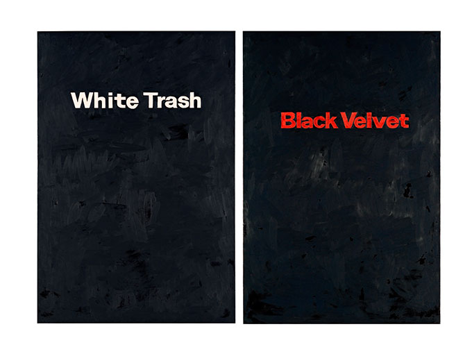 Fiona FOLEY 'White trash/Black velvet' 2010 | oil on linen | QUT Art Collection | Purchased 2013